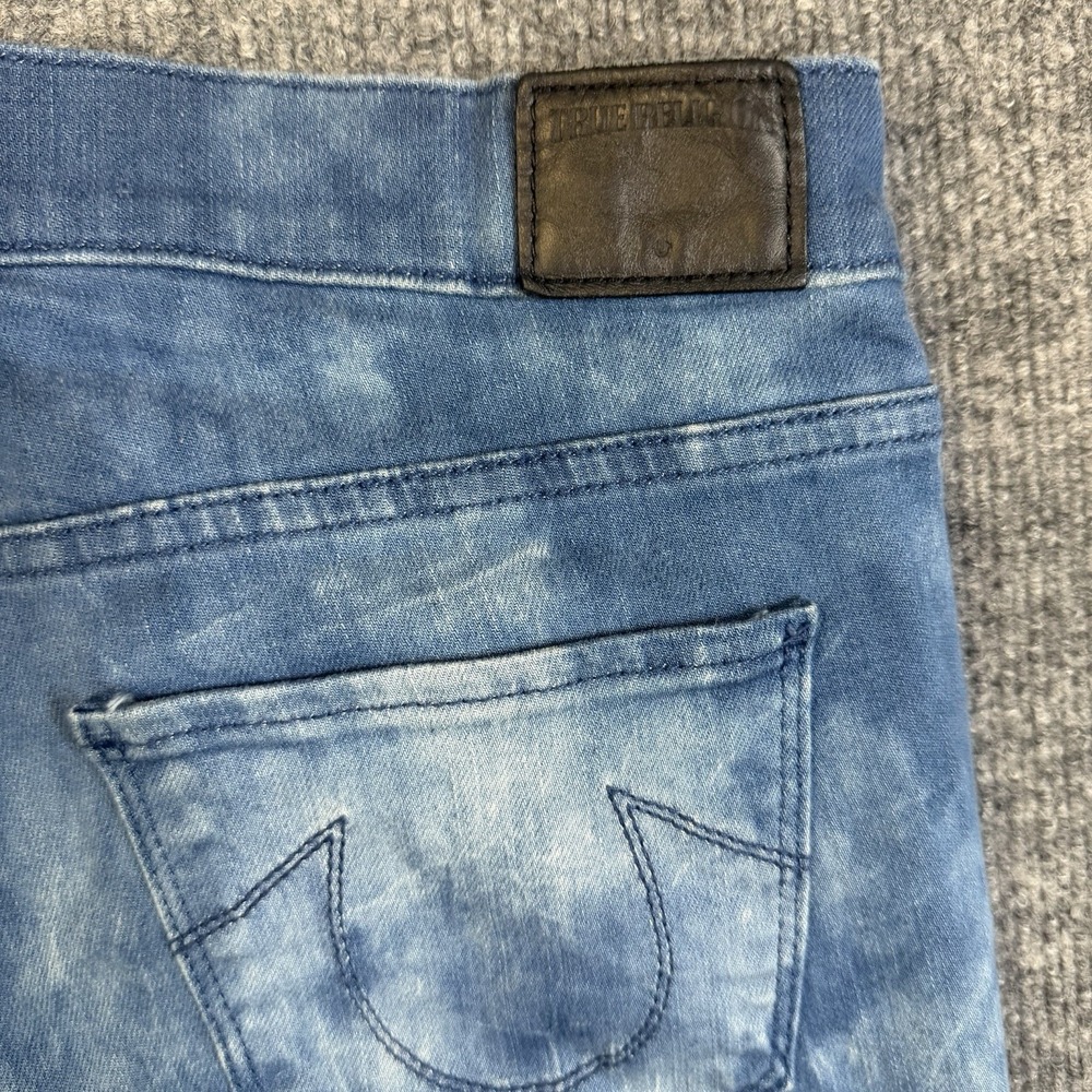 True Religion Jeans Women 29 Blue Halle Super Skinny Tie Dye Y2K USA Made - Picture 14 of 16
